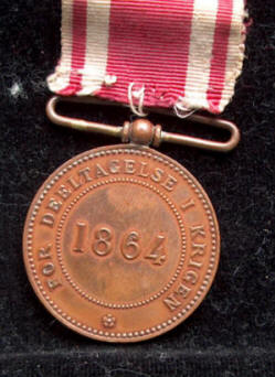 Medalje for deltagelse i krigen 1864.