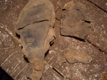 Boot Remains from an Airman with big Feet